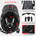 rockbros koalaguard kids helmet tt-32 detachable front full and half face protective helmet
#color_silver