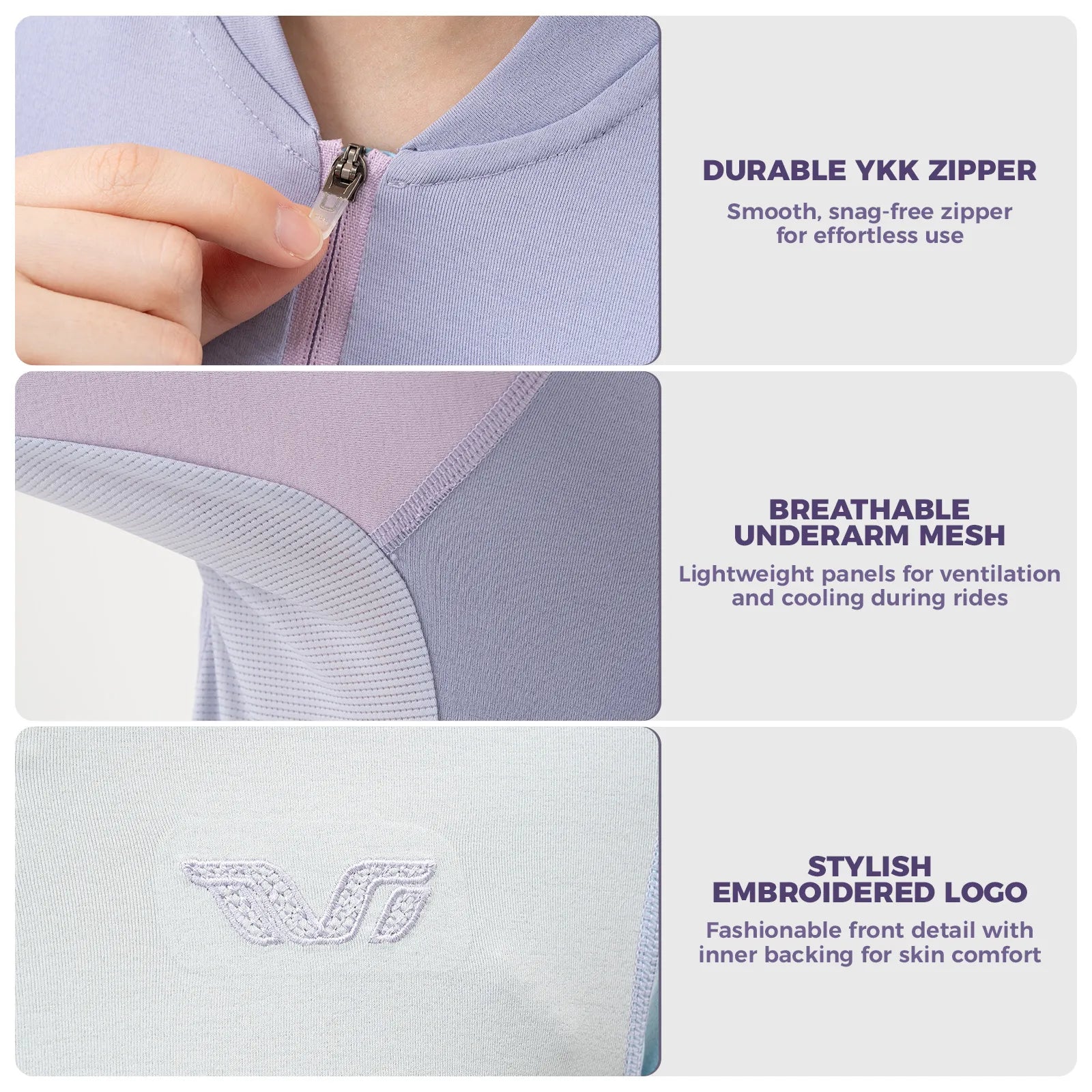Rockbros TVI Women's Long Sleeve Cycling Jersey in Vibrant Ride - Front View.
#color_pink