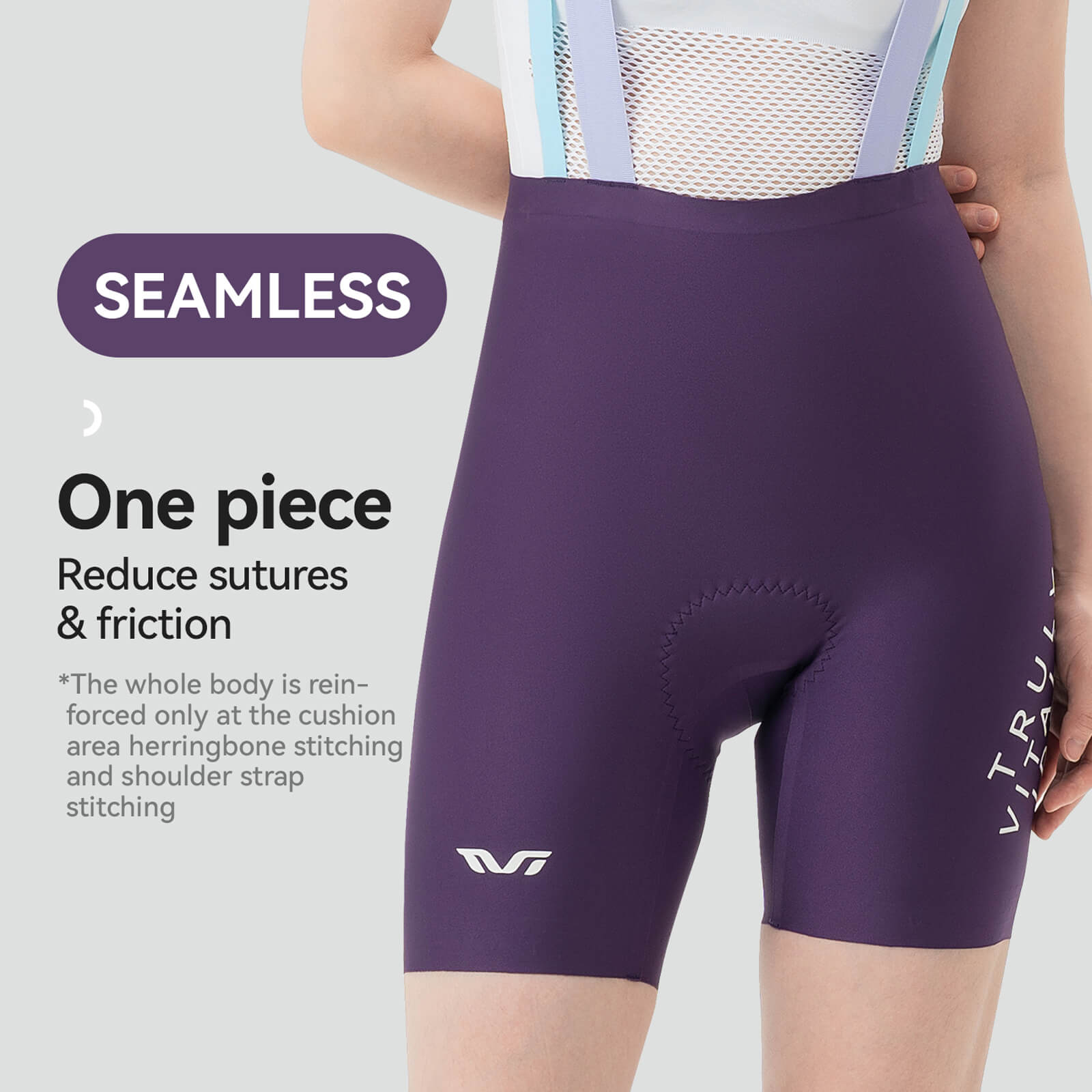 ROCKBROS seamless breathable cycling liner shorts for women's road biking.
#color_white