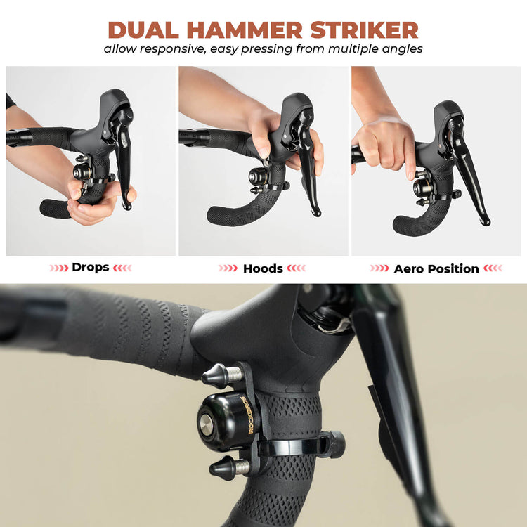 rockbros twin bike bell city commuter safety