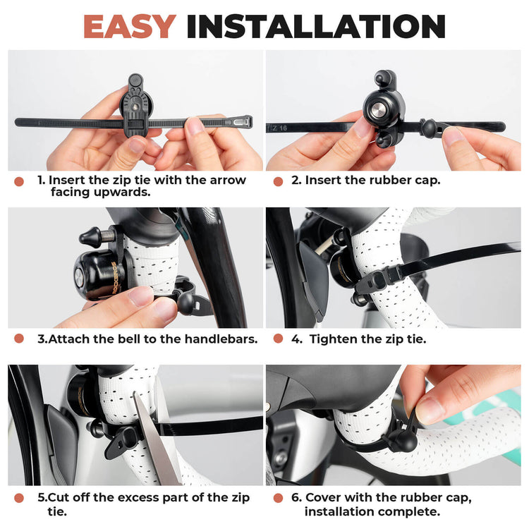 rockbros twin bike bell city commuter safety