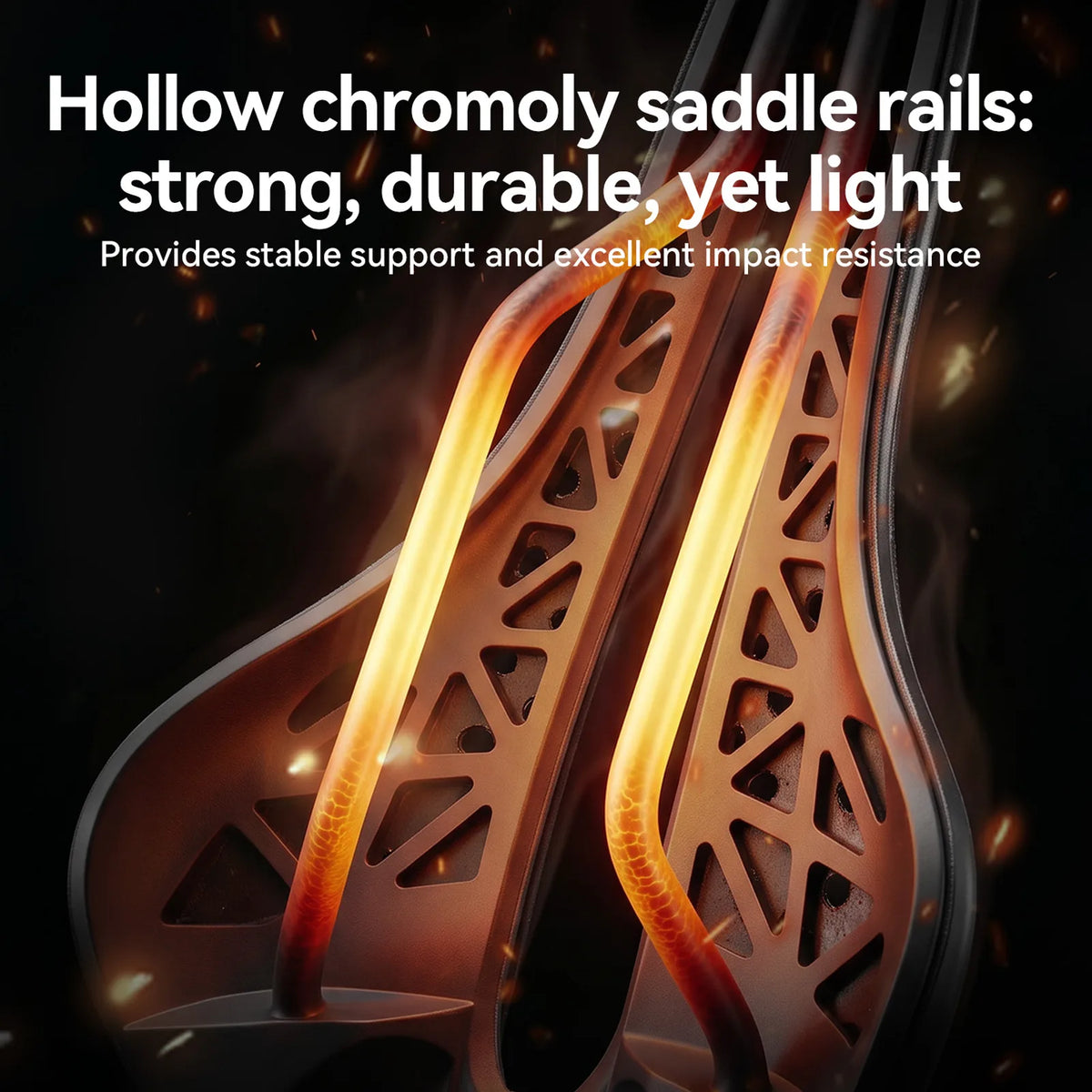 ROCKBROS 180g Carbon Composite Bike Saddle with Hollow Chromoly Rails