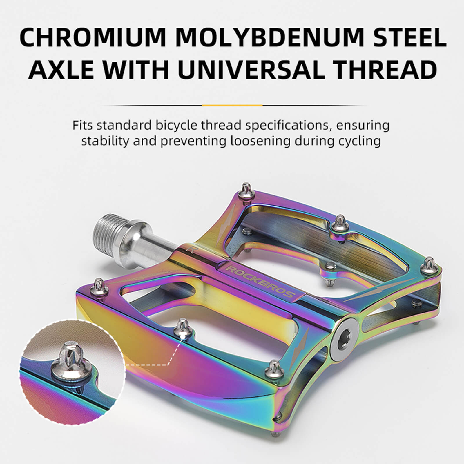 rockbros colourful ultralight butterfly bike pedals made of aluminium alloy with anti-slip surface.