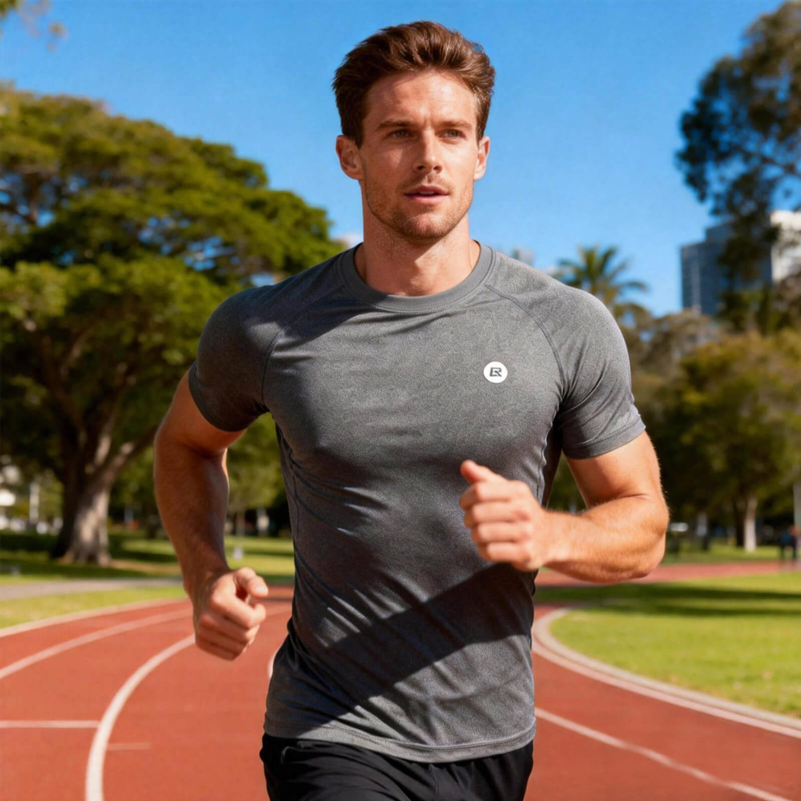 ROCKBROS cooling mesh fabric detail of pro-dry performance sports tee.