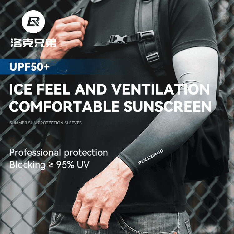 ROCKBROS UPF50+ cooling arm sleeves for cycling and running