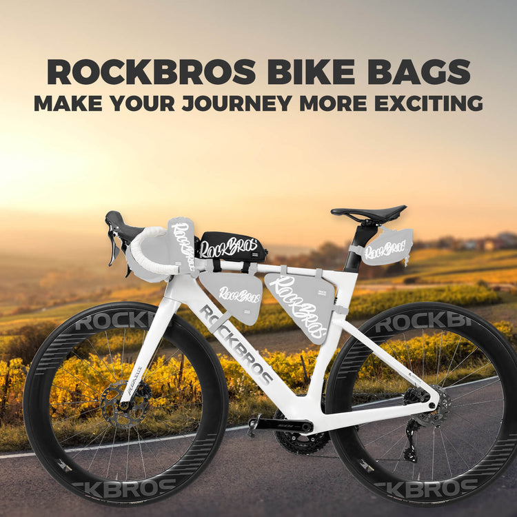 rockbros compact top tube bag flash painting for urban cycling
#color_blue