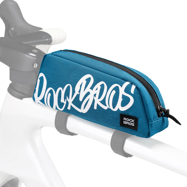 rockbros compact top tube bag flash painting for urban cycling
#color_blue