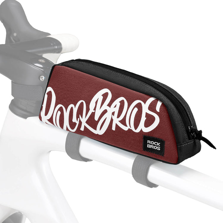 rockbros compact top tube bag flash painting for urban cycling
#color_red