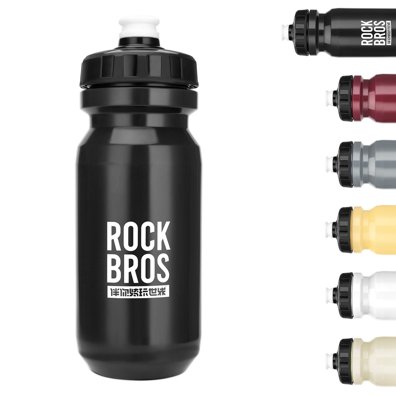 rockbros vibrant squeeze cycling water bottle for bike riding
#color_black