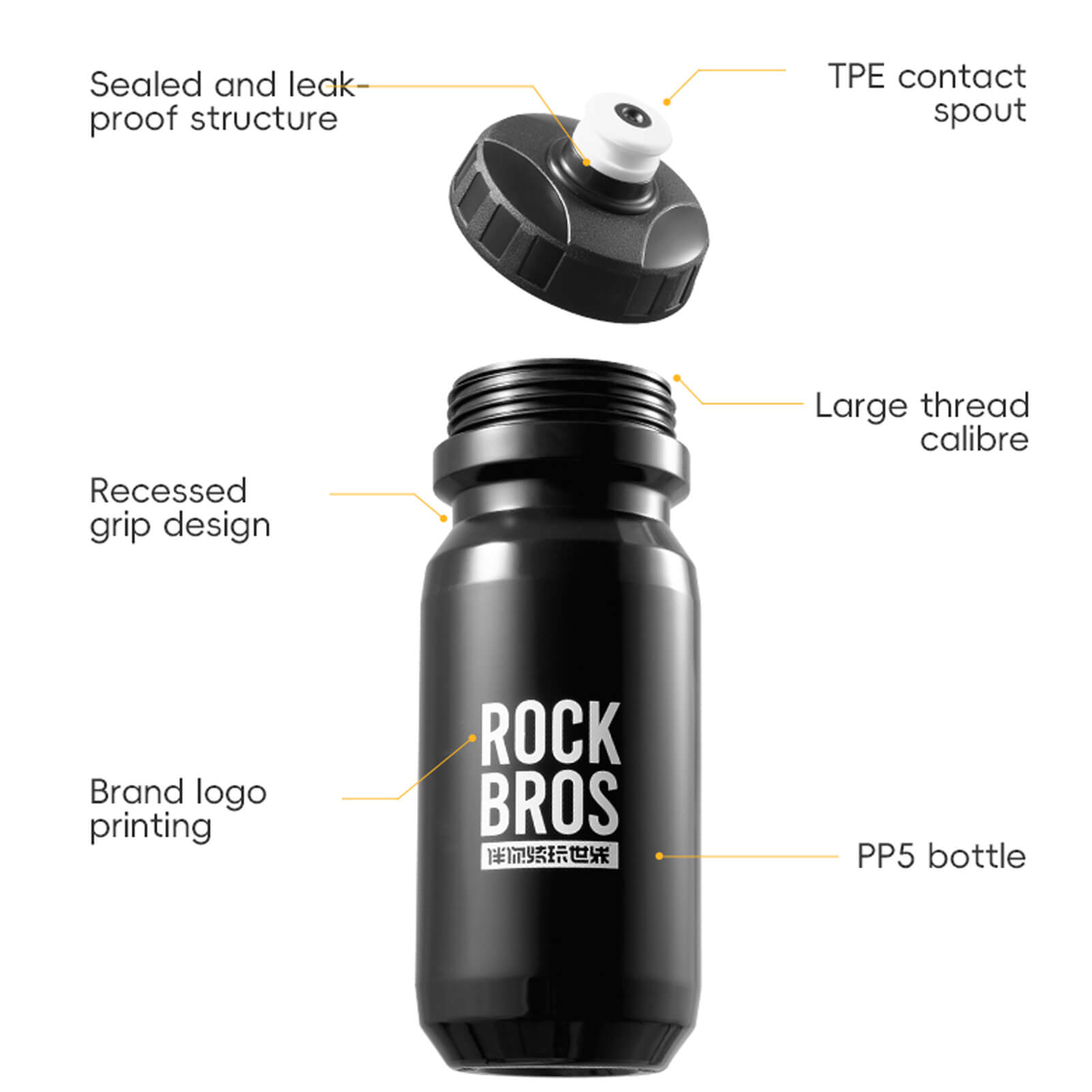rockbros vibrant squeeze cycling water bottle for bike riding
#color_red