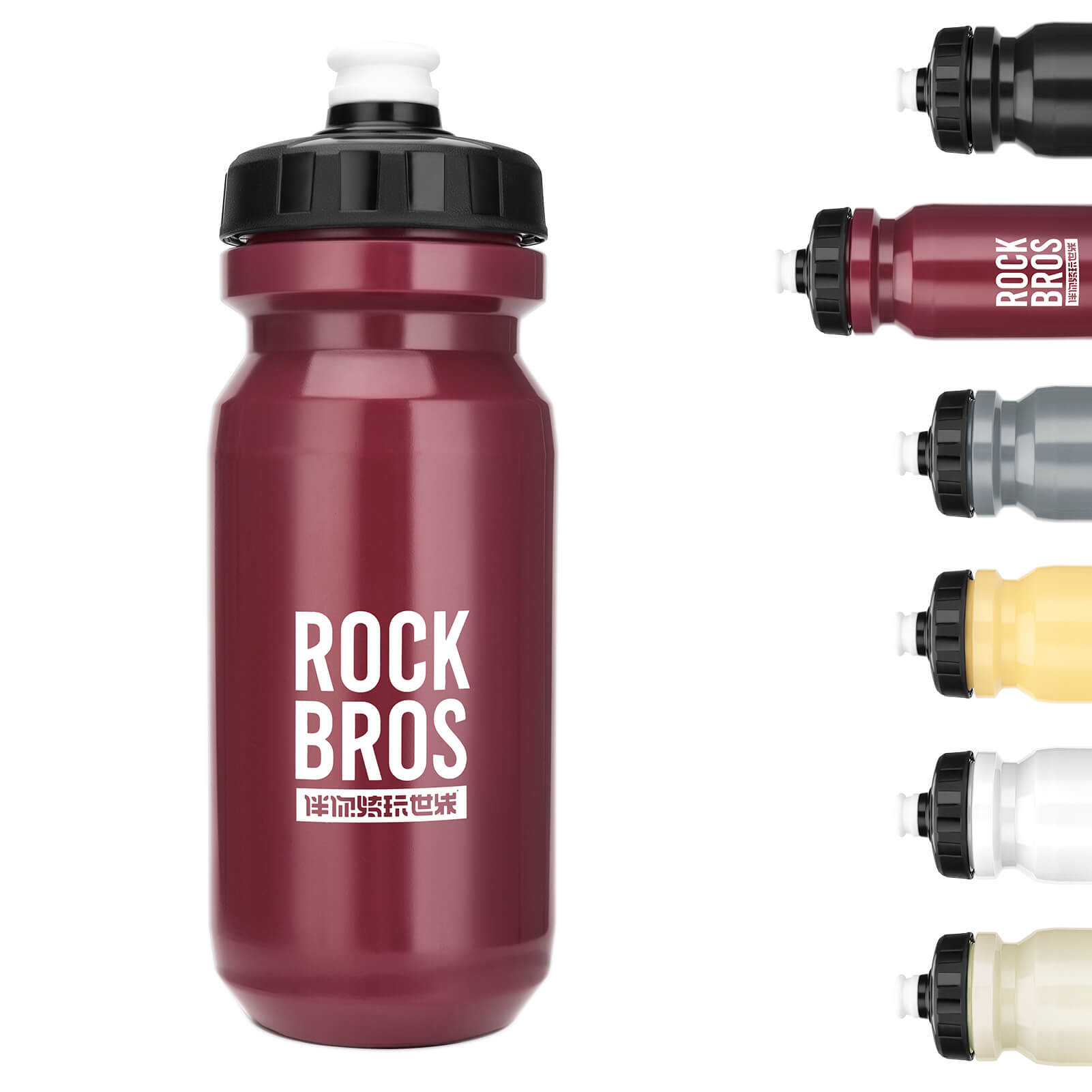 rockbros vibrant squeeze cycling water bottle for bike riding
#color_red