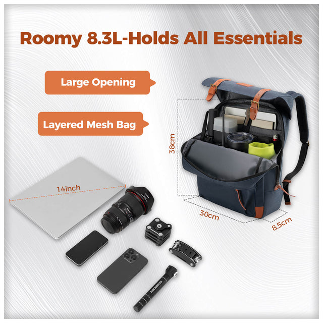 ROCKBROS vintage folding bike handlebar bag for commuting and leisure rides