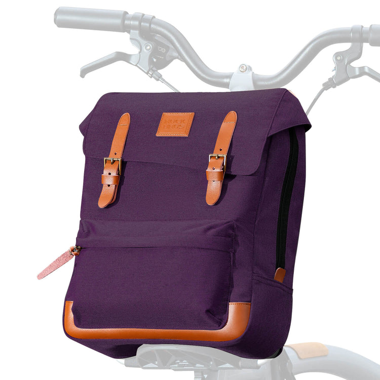 ROCKBROS vintage folding bike handlebar bag for commuting and leisure rides