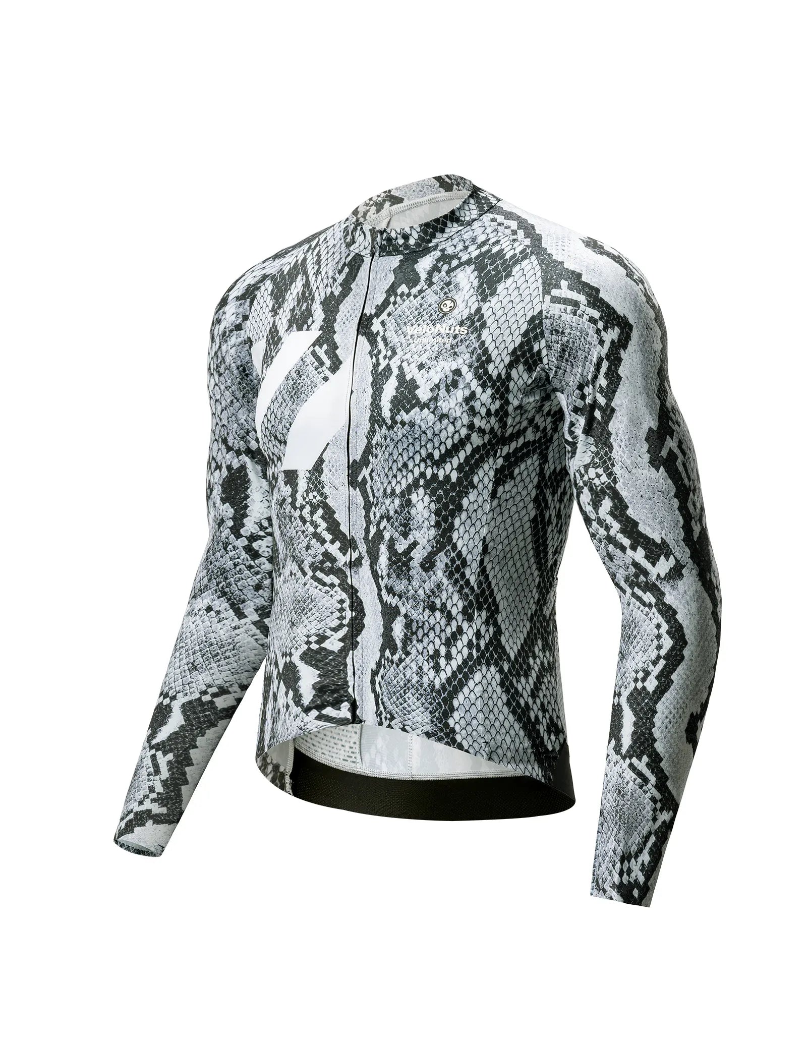 ROCKBROS VNS Men's Long Sleeve Cycling Jersey - Gradient Ink Dragon Scale Design