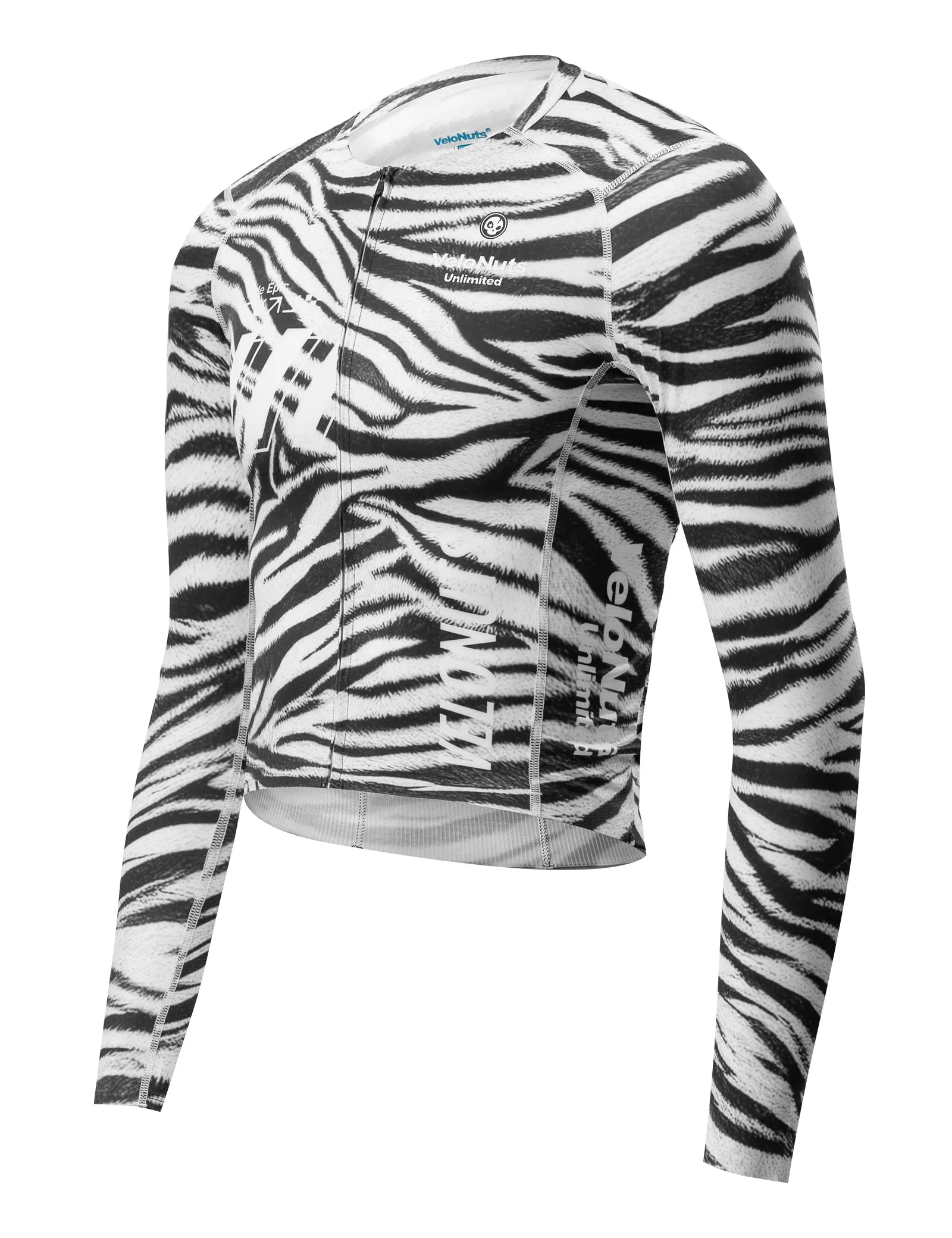 ROCKBROS VNS Men's Long Sleeve Cycling Jersey Zebra Pattern Front View