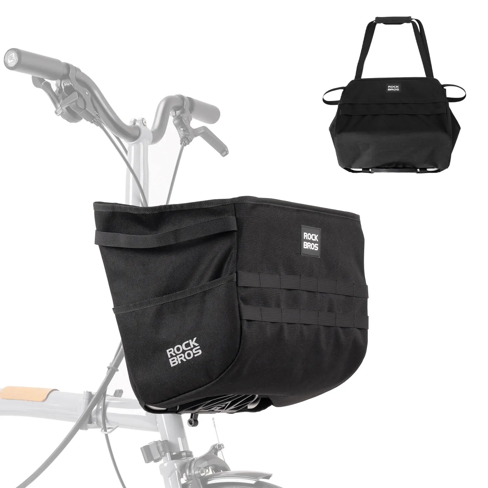 Rockbros W016 UrbanRide Folding Bike Handbag, Black Multi-functional Handbag for Urban Commuting.
#color_black