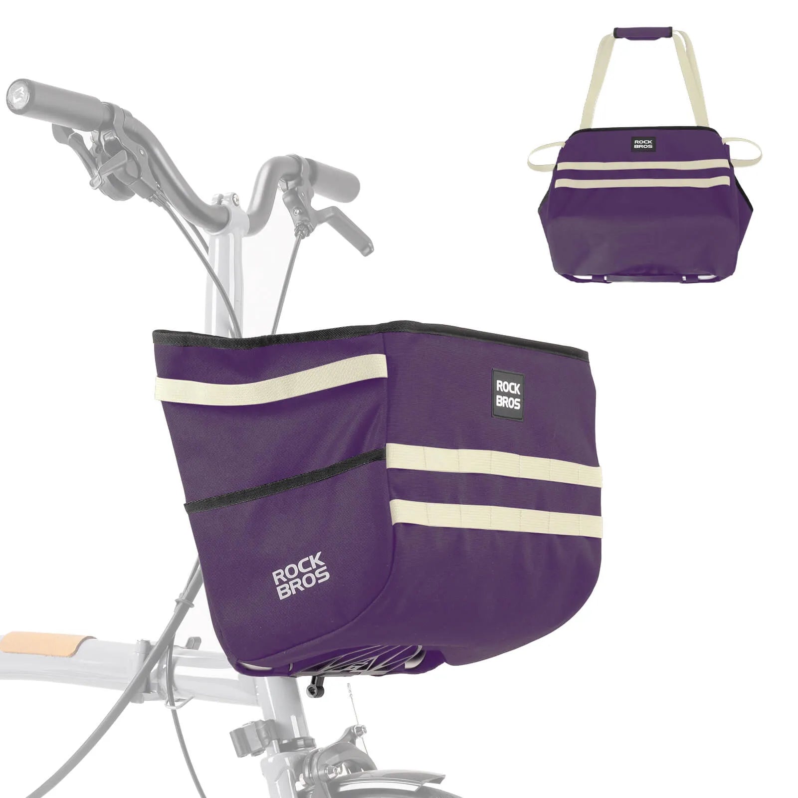 Rockbros W016 UrbanRide Folding Bike Handbag, Black Multi-functional Handbag for Urban Commuting.
#color_purple