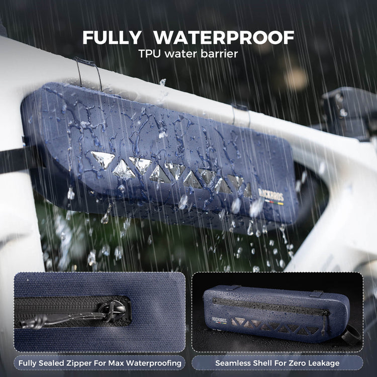 ROCKBROS waterproof bicycle frame bag for outdoor adventures