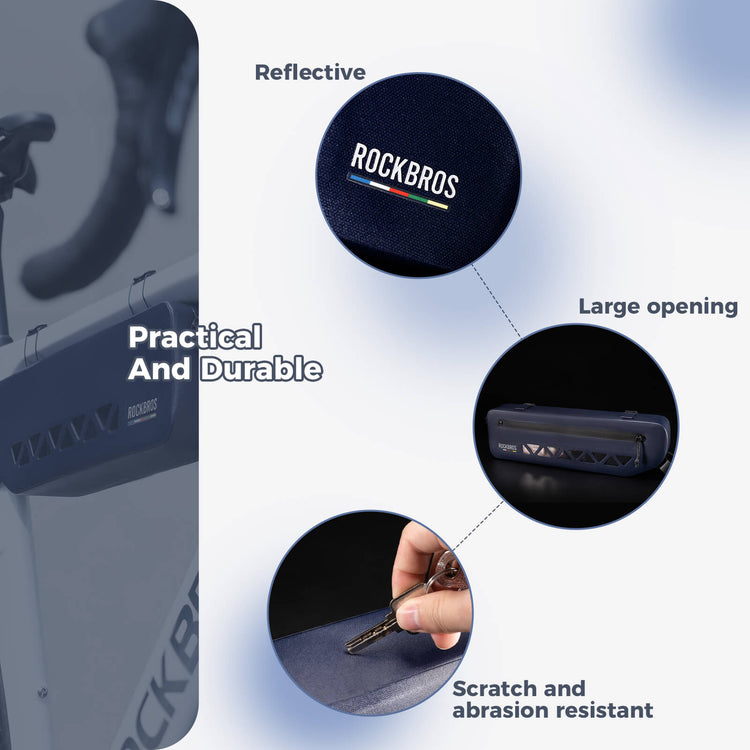 ROCKBROS waterproof bicycle frame bag for outdoor adventures