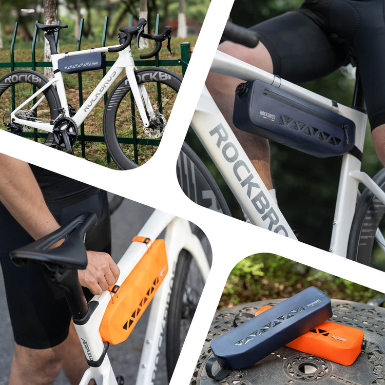 ROCKBROS waterproof bicycle frame bag for outdoor adventures