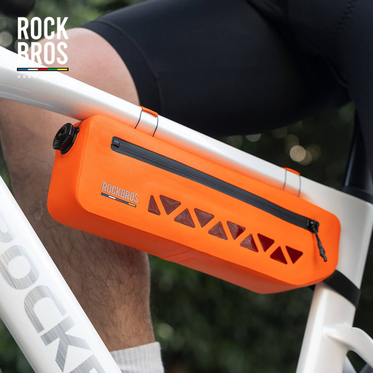 ROCKBROS waterproof bicycle frame bag for outdoor adventures
