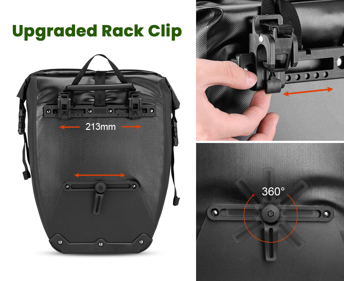 rockbros waterproof bike pannier 25l rear bag for commuting
#color_black single