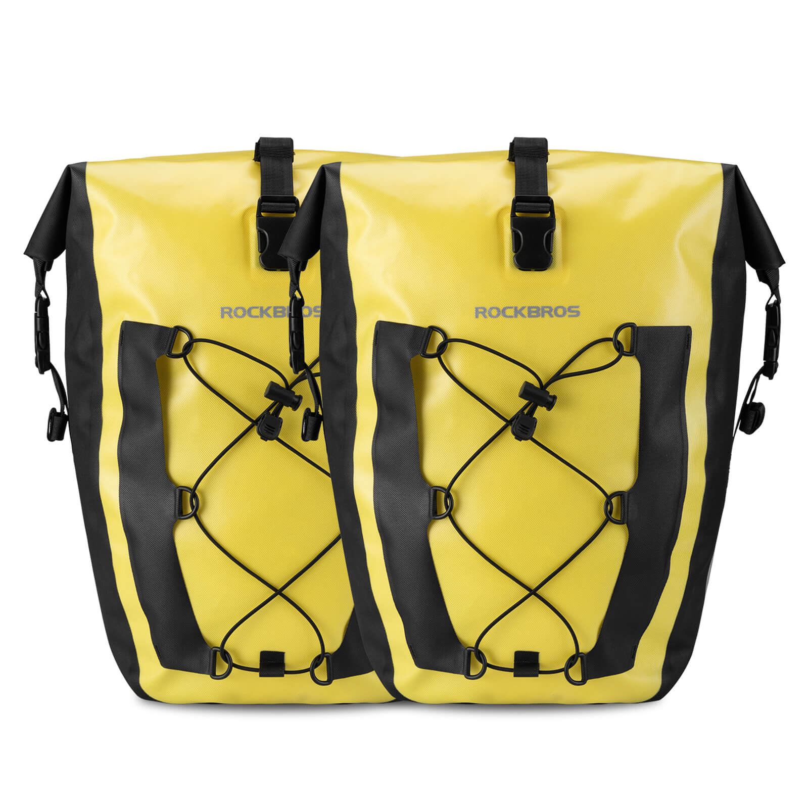 rockbros waterproof bike pannier 25l rear bag for commuting
#color_yellow double