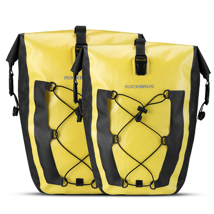 rockbros waterproof bike pannier 25l rear bag for commuting
#color_yellow double