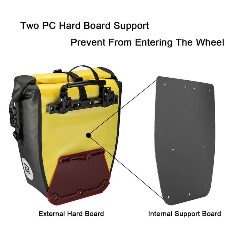rockbros waterproof bike pannier 25l rear bag for commuting
#color_yellow single