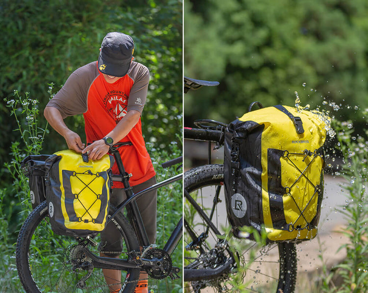 rockbros waterproof bike pannier 25l rear bag for commuting
#color_yellow single