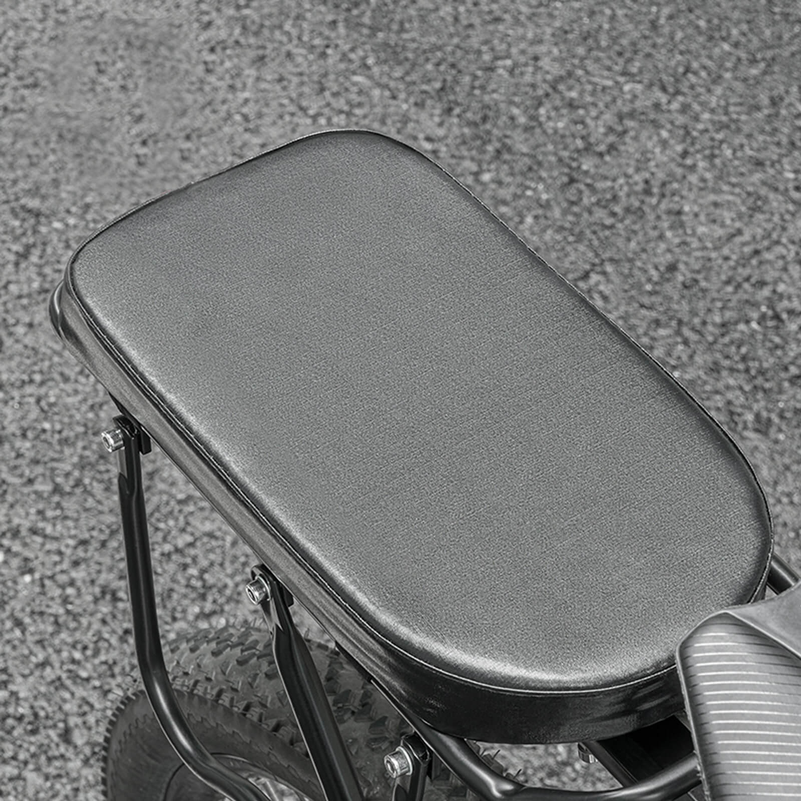 ROCKBROS Waterproof Commuter Bike Rear Rack Cushion in Matte Black, Universal Fit for Bicycle Pannier Racks.