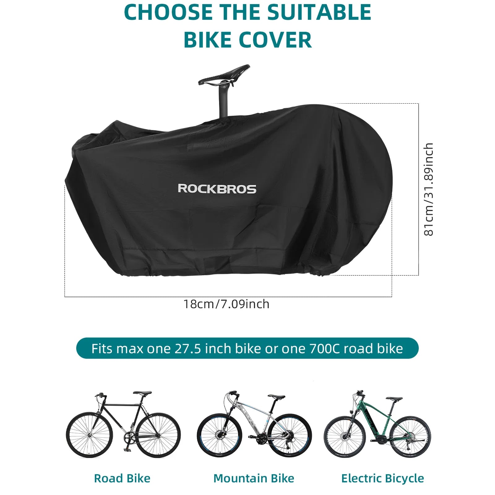 ROCKBROS waterproof bike storage and travel bag for MTB and road bikes