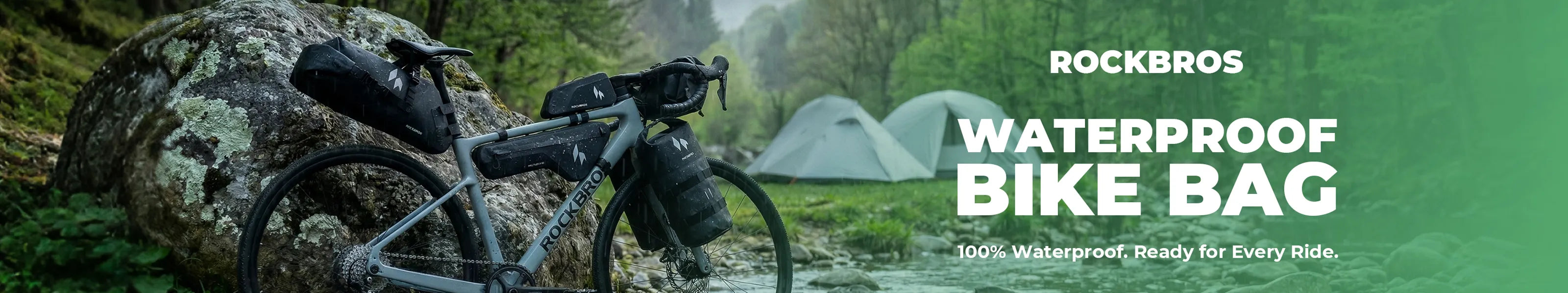 ROCKBROS waterproof cycling gear including bike bags, rain covers and accessories for wet weather riding