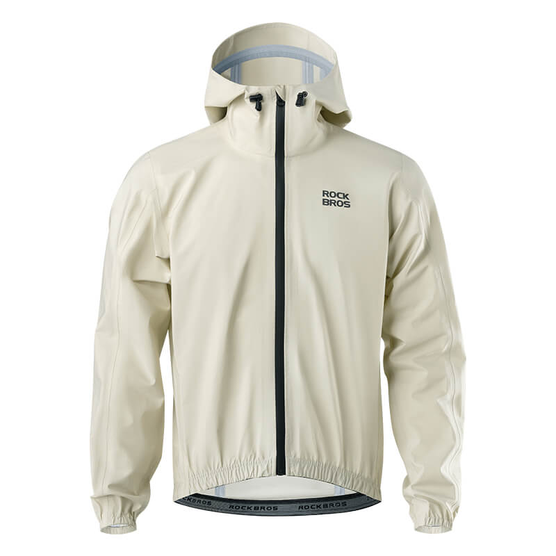 rockbros waterproof unisex cycling jacket for all-weather bike riding
#color_beige