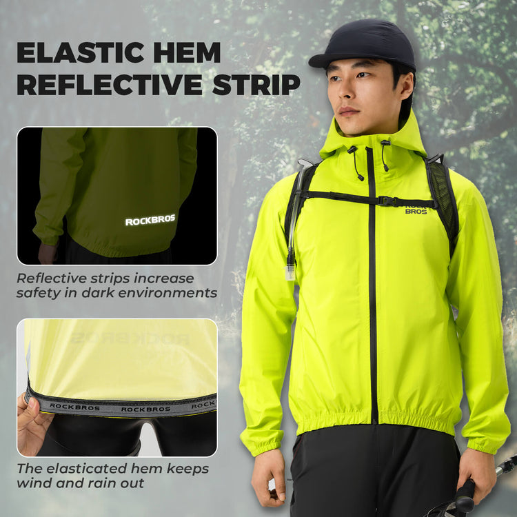 ROCKBROS waterproof unisex cycling jacket for all-weather bike riding