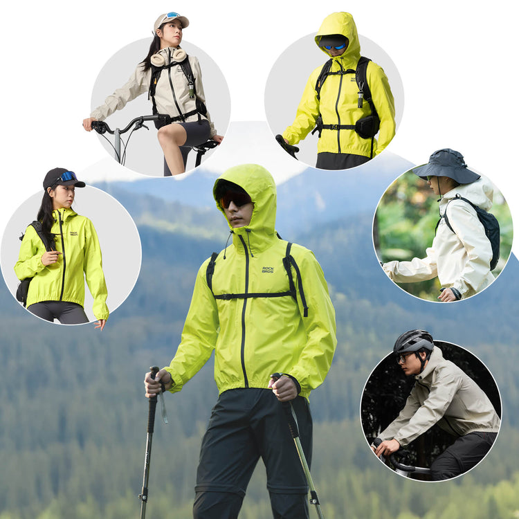 ROCKBROS waterproof unisex cycling jacket for all-weather bike riding