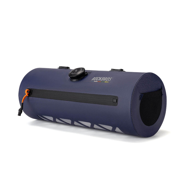 ROCKBROS waterproof handlebar barrel bag for commuting and adventure cycling