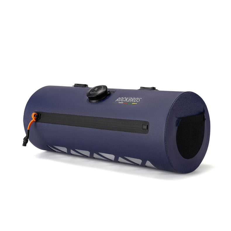 ROCKBROS waterproof handlebar barrel bag for commuting and adventure cycling