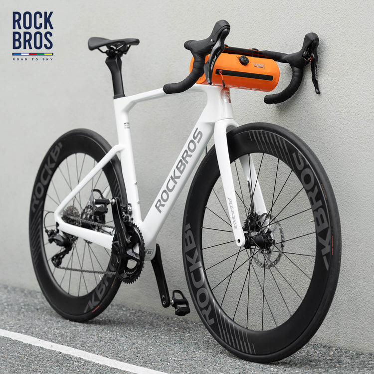ROCKBROS waterproof handlebar barrel bag for commuting and adventure cycling
