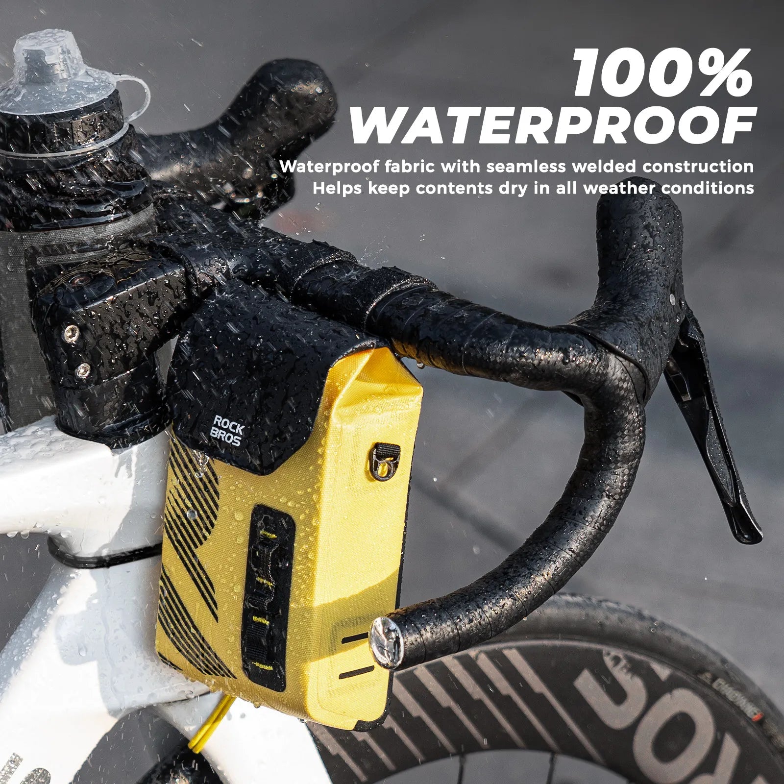 ROCKBROS waterproof cycling handlebar bag rainproof bike front bag for road bike MTB commuter