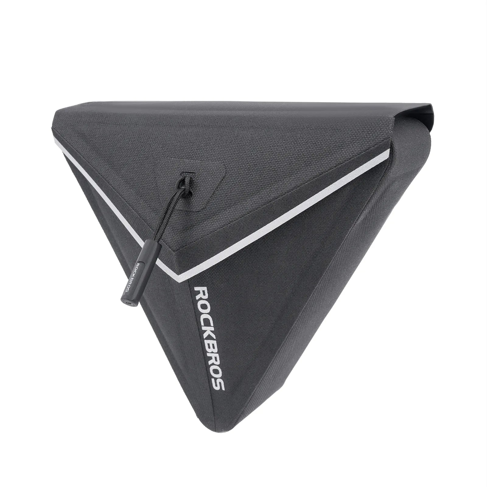 ROCKBROS Waterproof Triangle Bike Saddle Bag 0.6L with Magnetic Quick Release.
#color_black