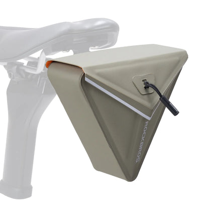 ROCKBROS Waterproof Triangle Bike Saddle Bag 0.6L with Magnetic Quick Release.
#color_sage grey