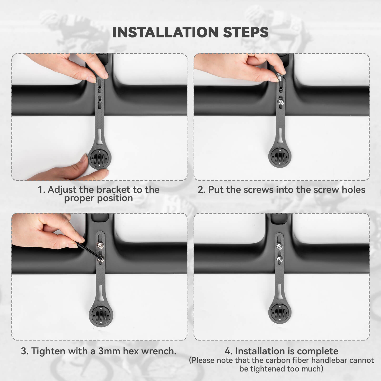 rockbros one-piece handlebar extension mount for bikes.
#option_Telescopic bracket