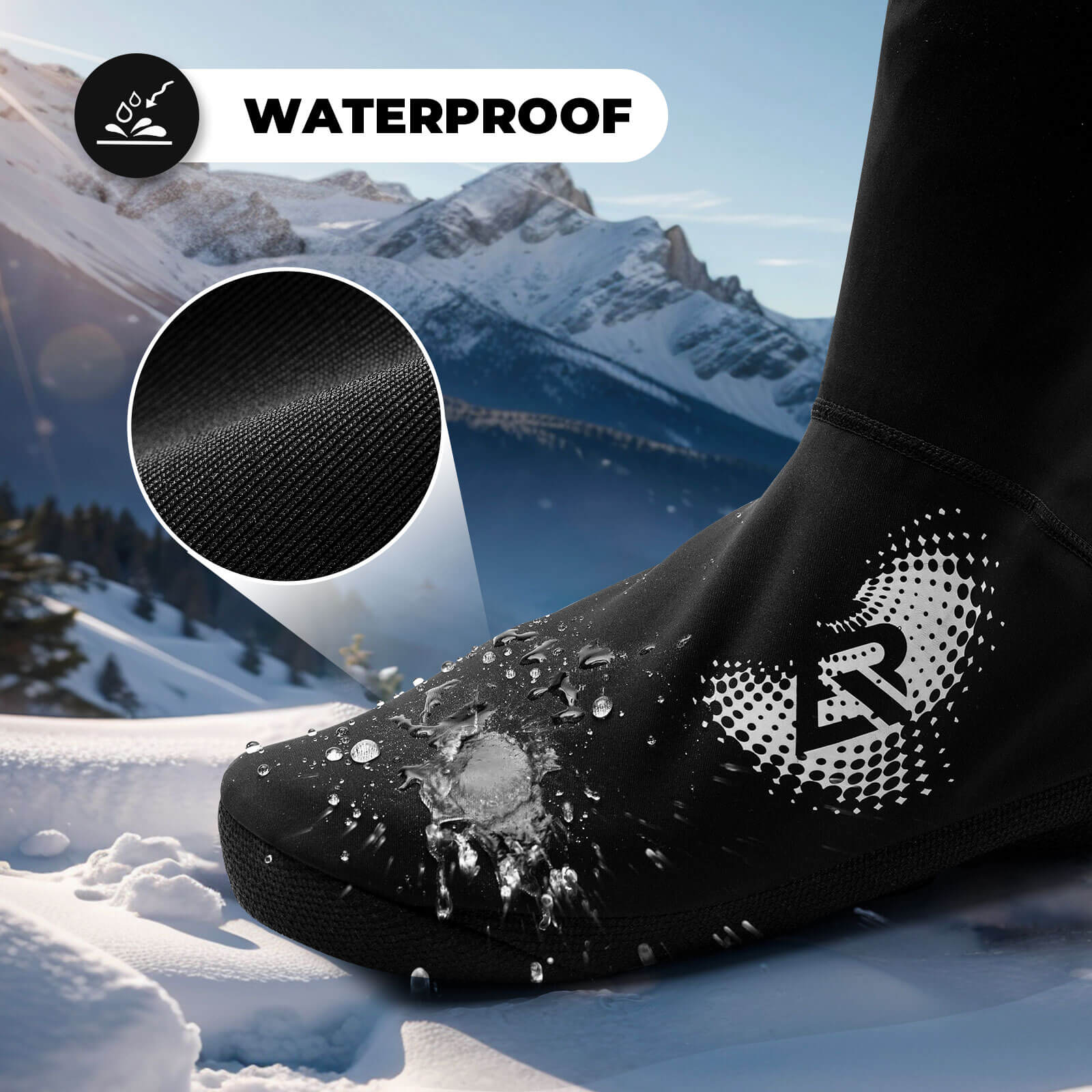 RockBros Windproof Cycling Shoe Covers with High Ankle Protection for Road and MTB Shoes.
