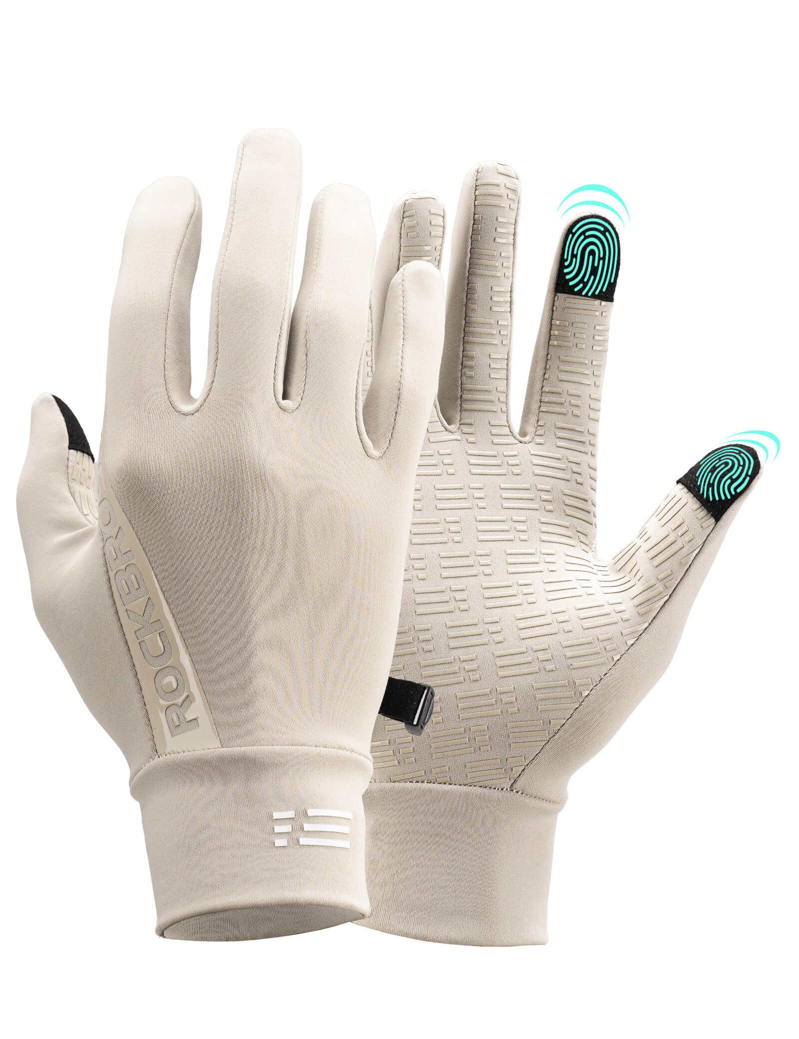 ROCKBROS Winter Cycling Gloves with Graphene Thermal Lining - Windproof Full Finger Design.
#color_beige