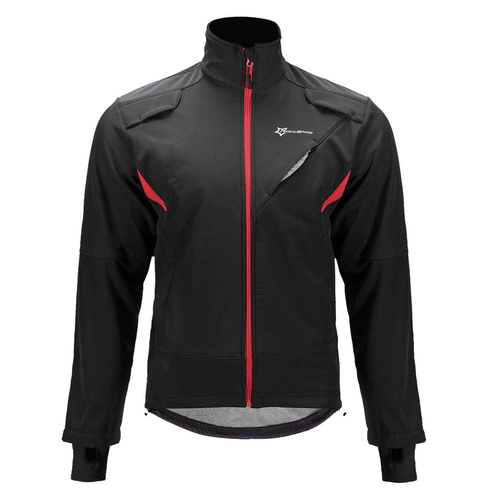 rockbros windproof water-resistant cycling jacket for cold weather.
