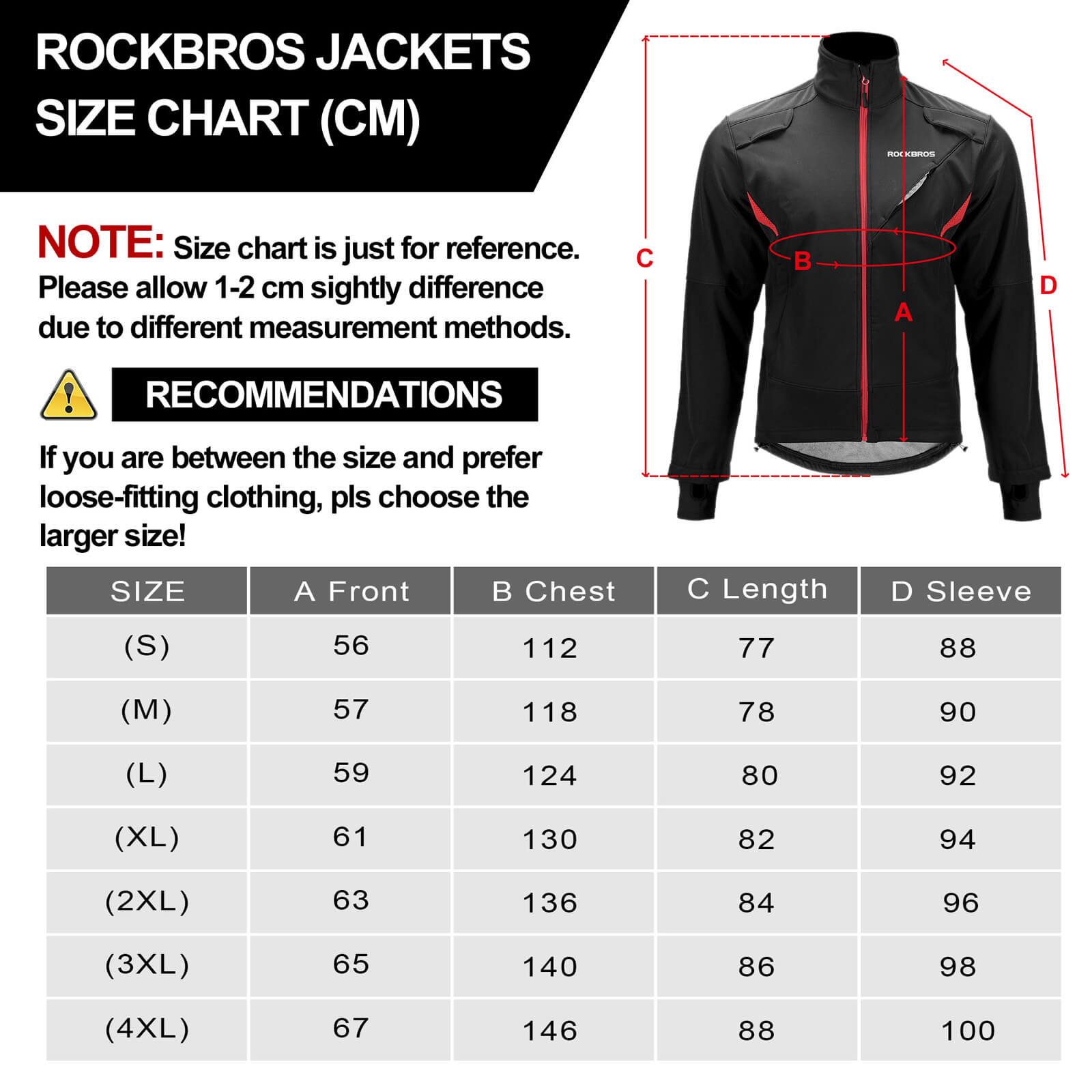 rockbros windproof water-resistant cycling jacket for cold weather.