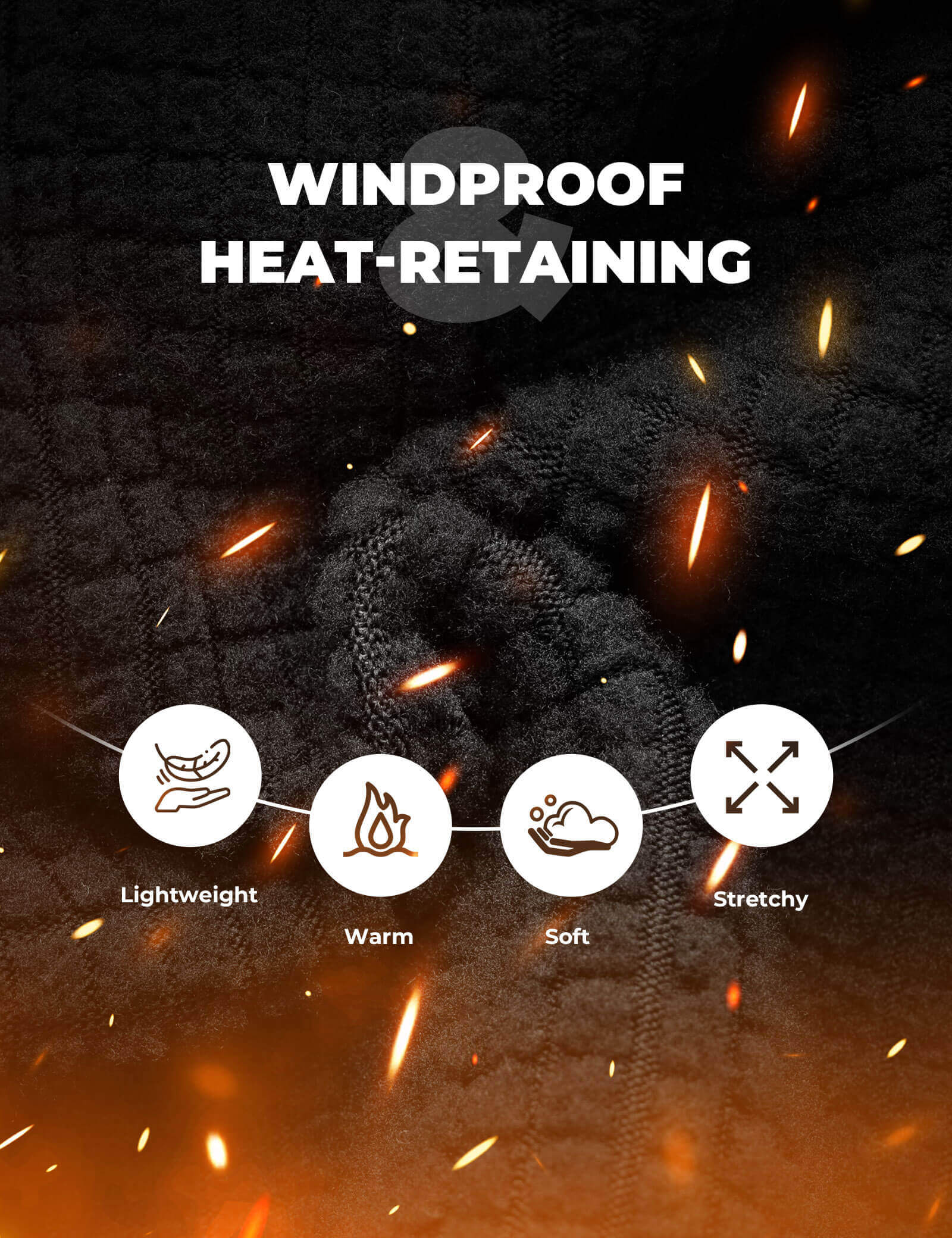 Rockbros winter cycling helmet liner beanie in black, designed for warmth and a snug fit under a bike helmet. Suitable for head circumference 54-61cm.
#options_1-pack