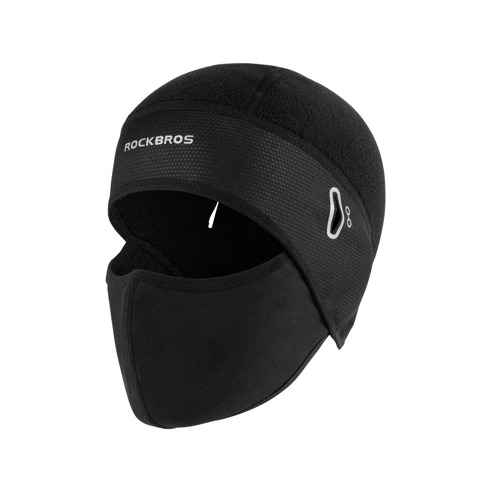 ROCKBROS winter motorcycle balaclava with glasses slot, thermal windproof face mask for cold weather riding