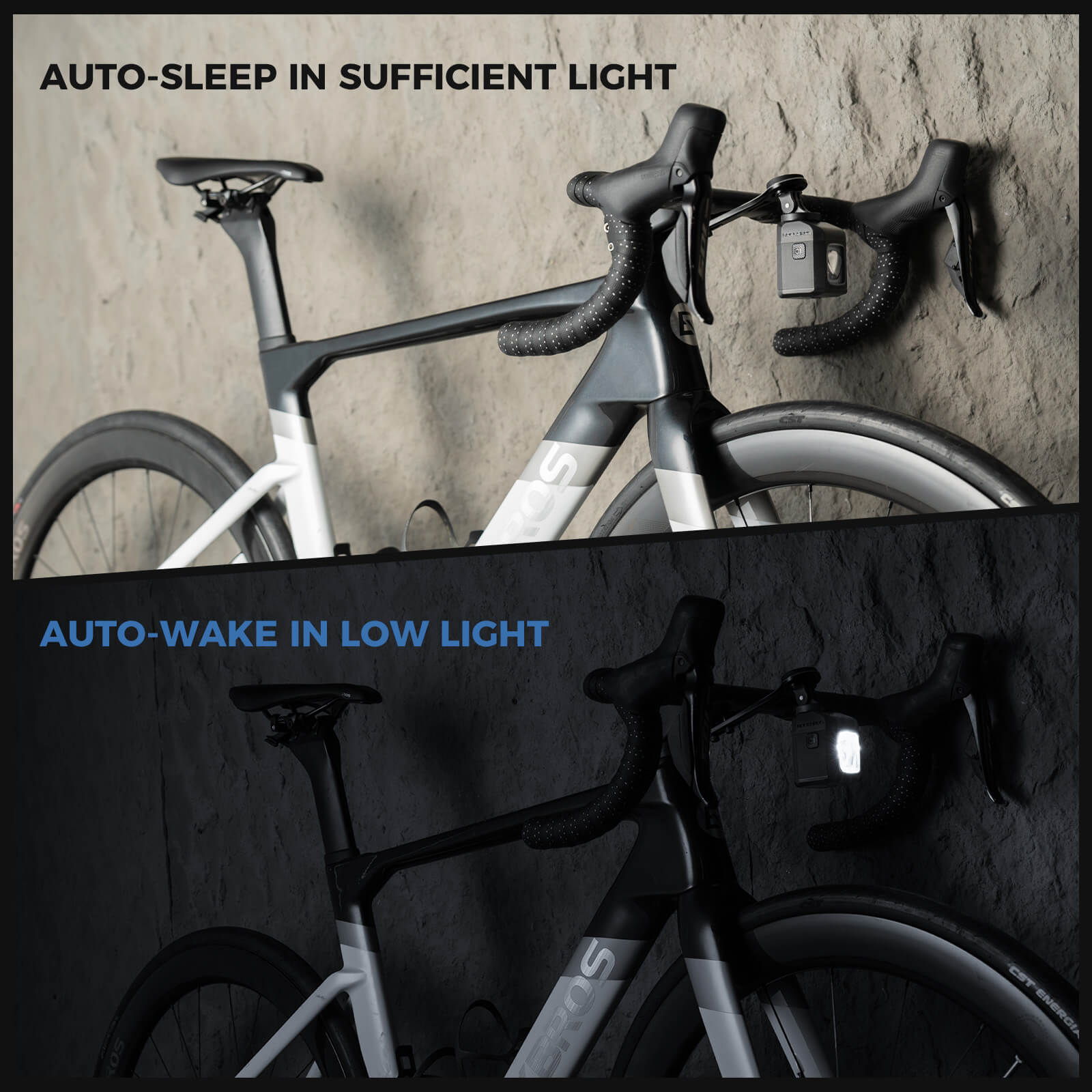rockbros wireless remote bike headlight for night riding.
#color_white